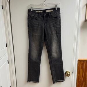 Pilcro and the Letterpress Black Washed Straight-Leg Jeans size 26